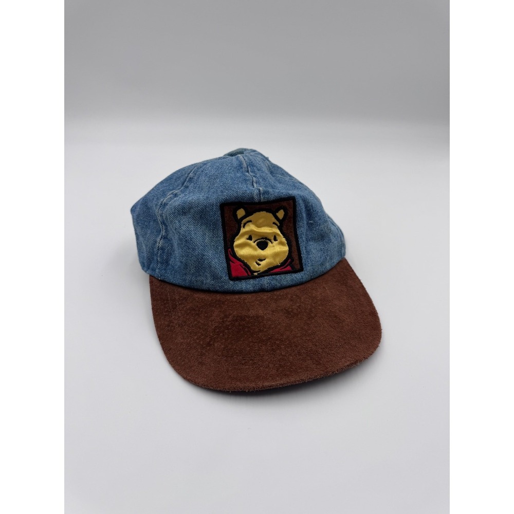 90s‎ Disney Winnie the Pooh Denim Suede Hat One Size